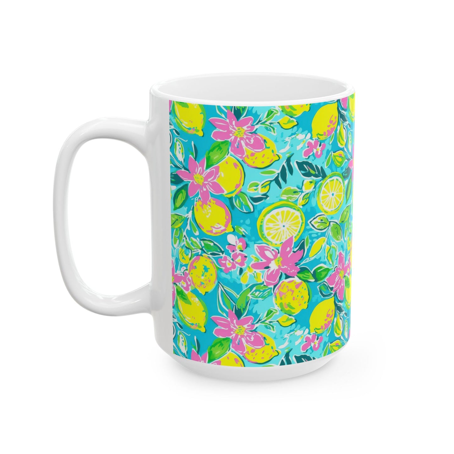 Lemon Floral Ceramic Mug