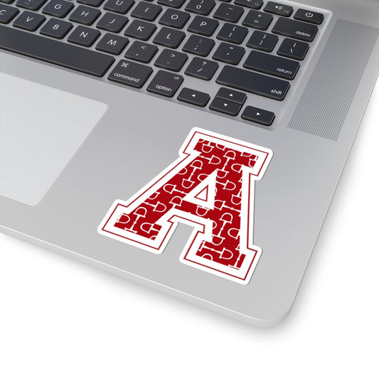 Equestrian Letter A Kiss Cut Sticker
