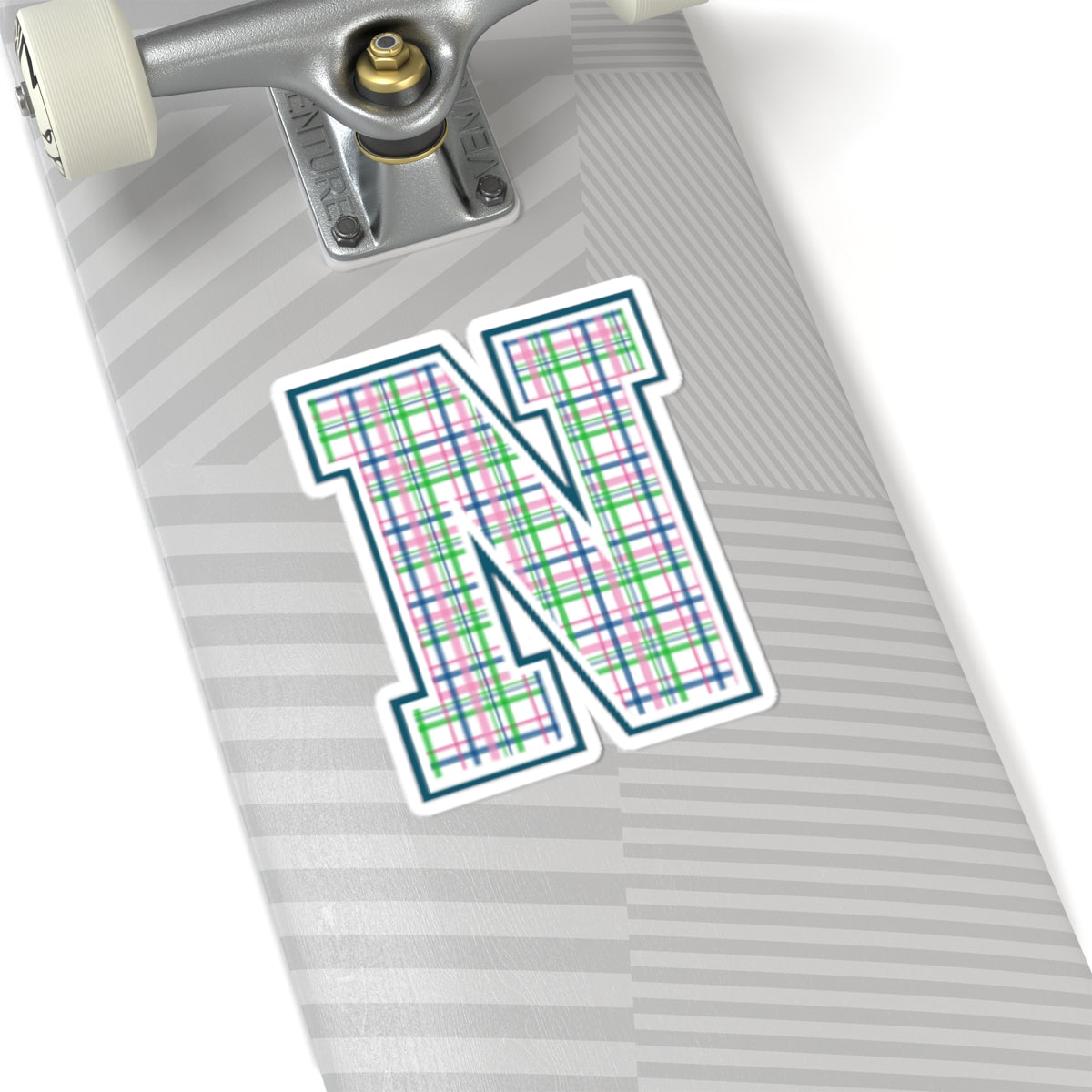 Preppy Letter N Kiss Cut Sticker