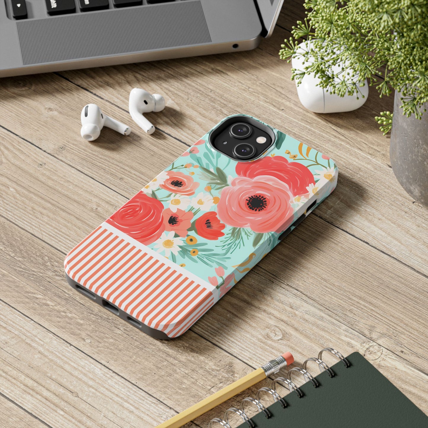 Coral FloralTough Phone Case