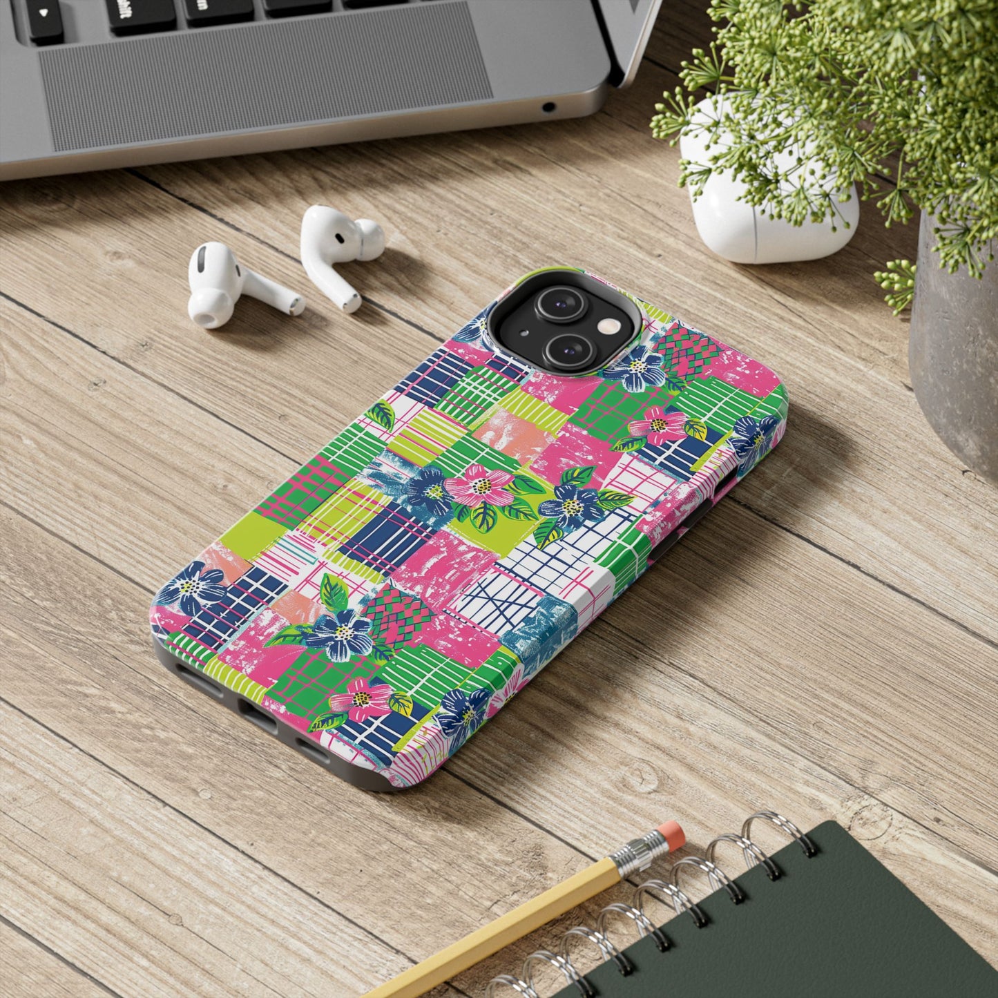 Tropical Madras Tough Phone Case