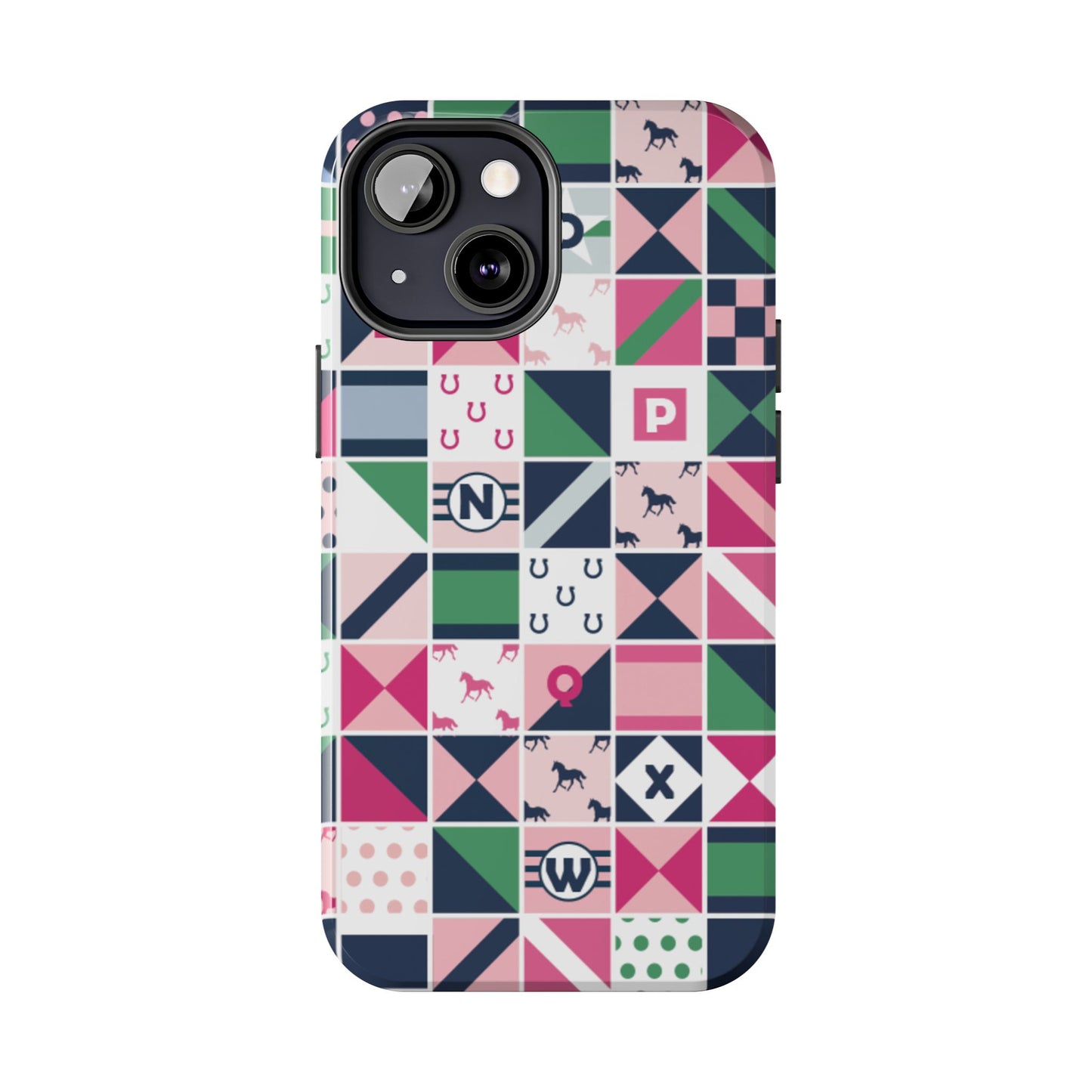 Equestrian Patchwork Tough Phone Case