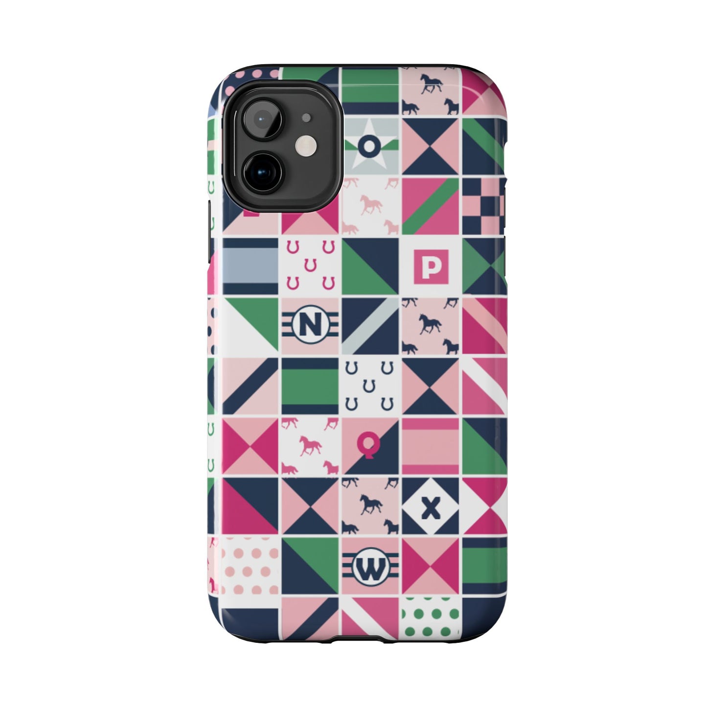 Equestrian Patchwork Tough Phone Case