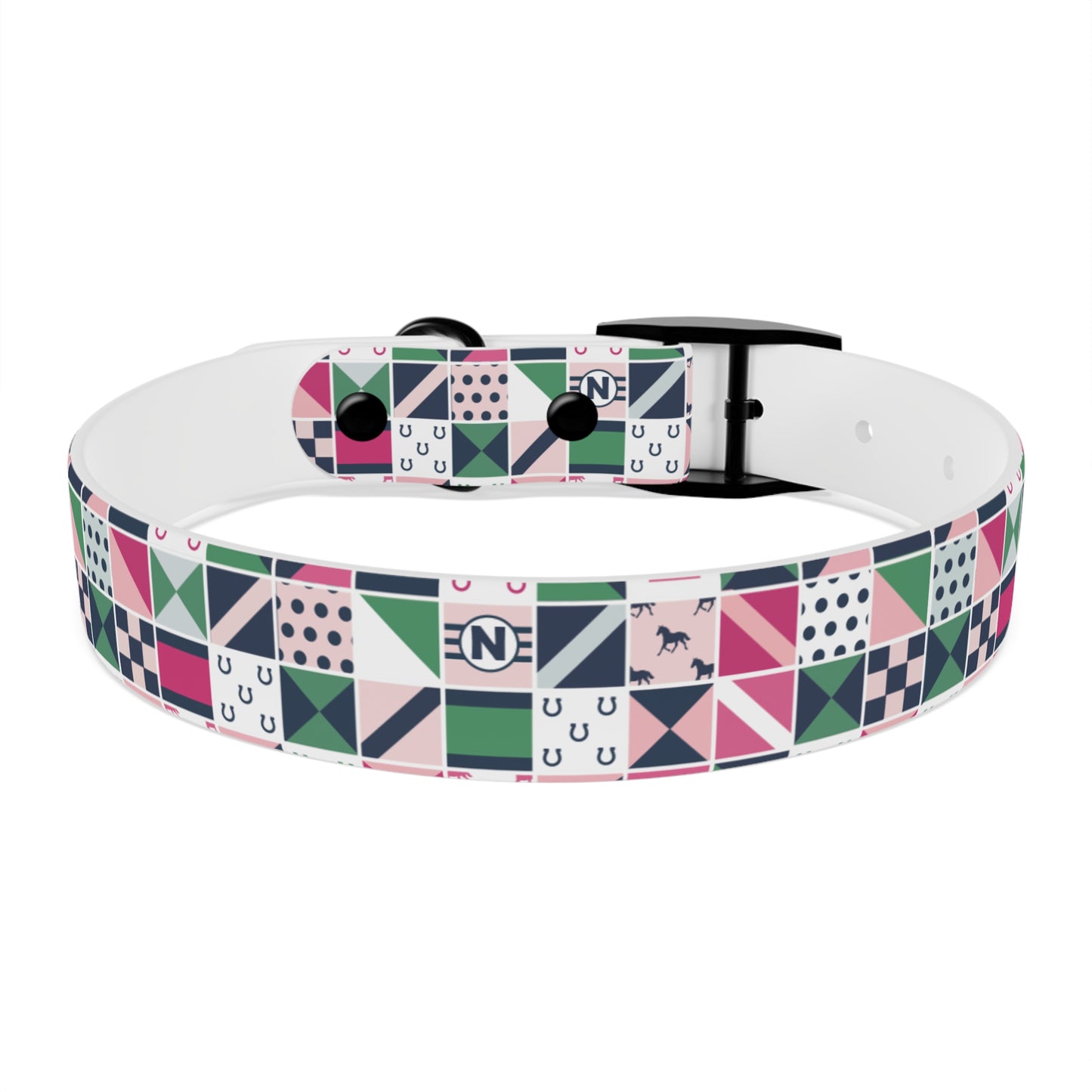Equestrian Patchwork Dog Collar