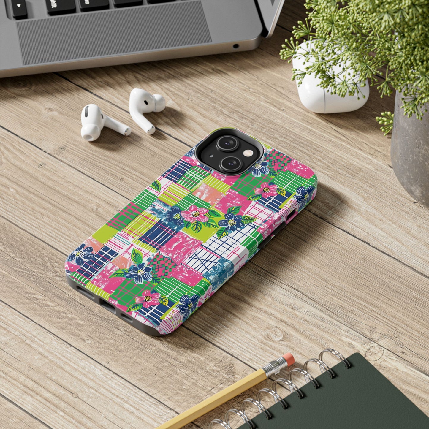 Tropical Madras Tough Phone Case