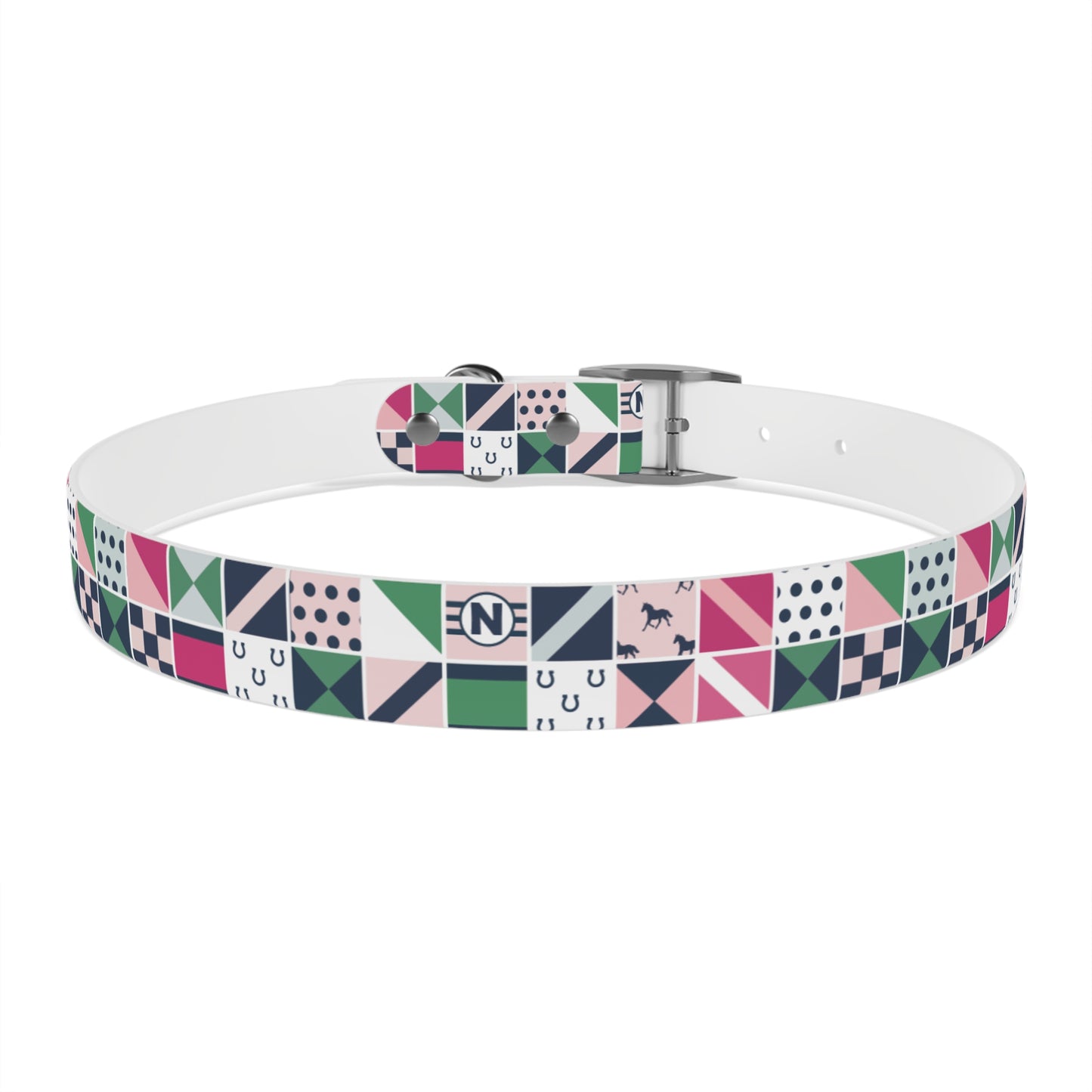 Equestrian Patchwork Dog Collar