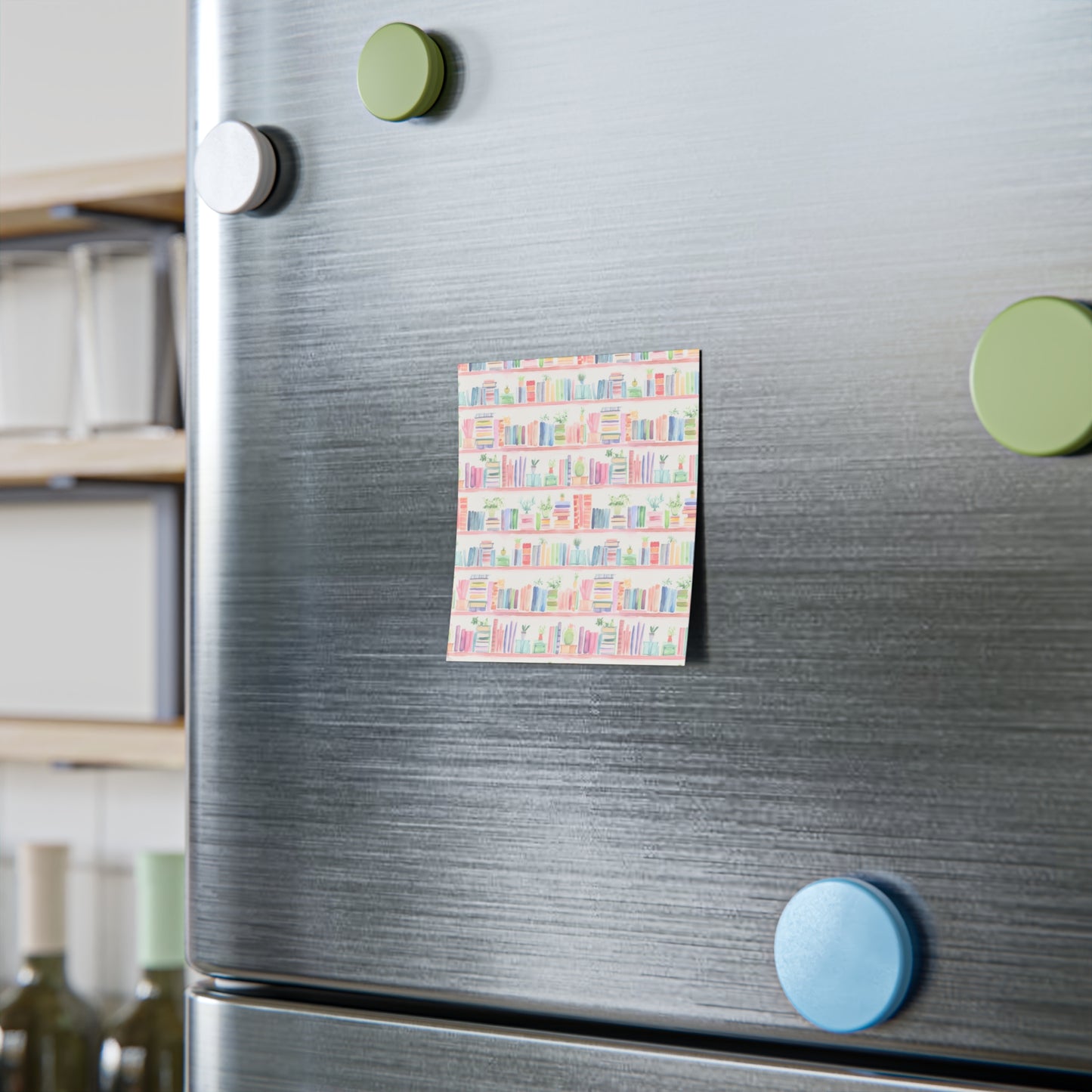 Watercolor Bookshelves Post-it® Note Pads