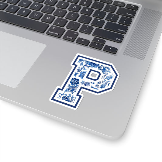 Chinoiserie Letter P Kiss Cut Sticker