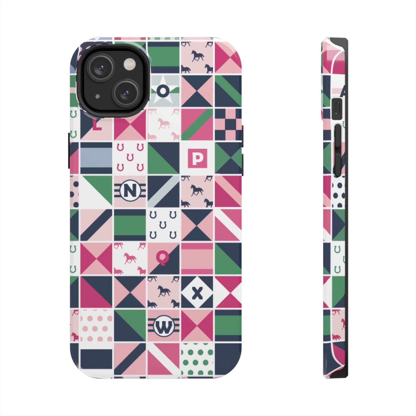 Equestrian Patchwork Tough Phone Case