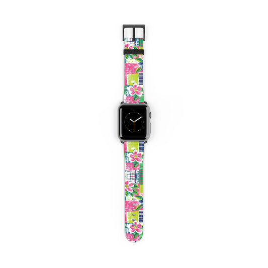 Tropical Madras Watch Band