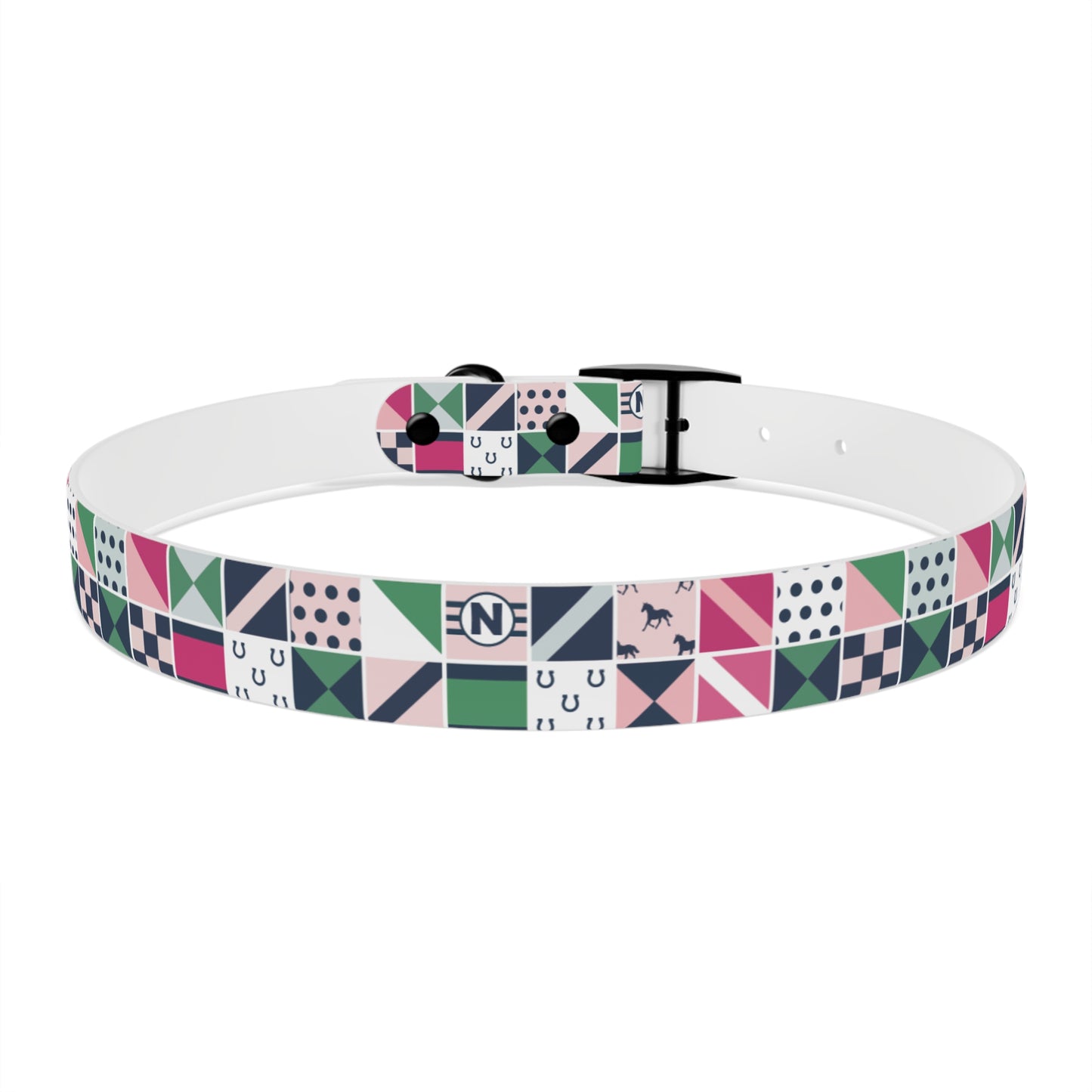 Equestrian Patchwork Dog Collar