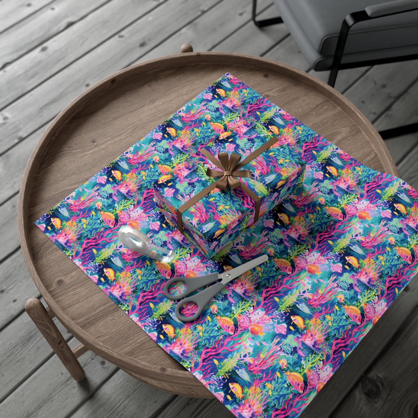 Watercolor Fish Pattern Gift Wrap