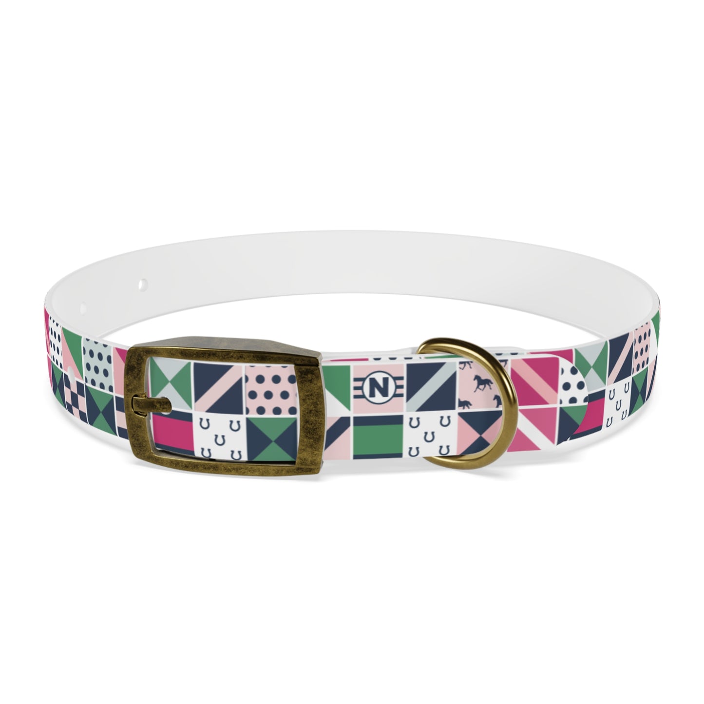 Equestrian Patchwork Dog Collar