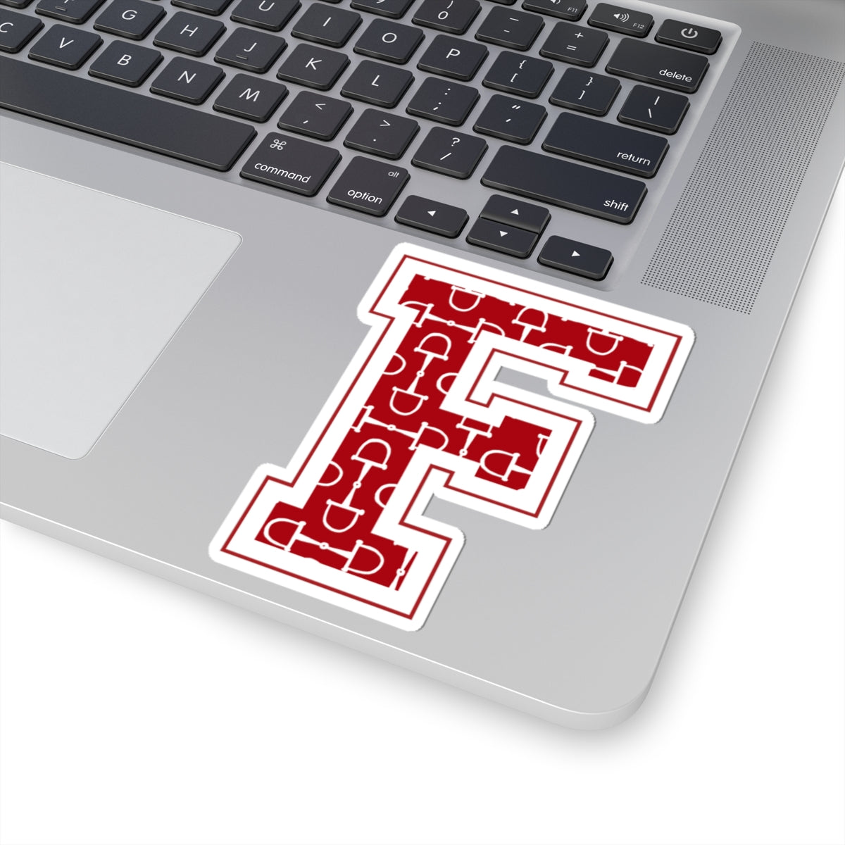 Equestrian Letter F Kiss Cut Sticker