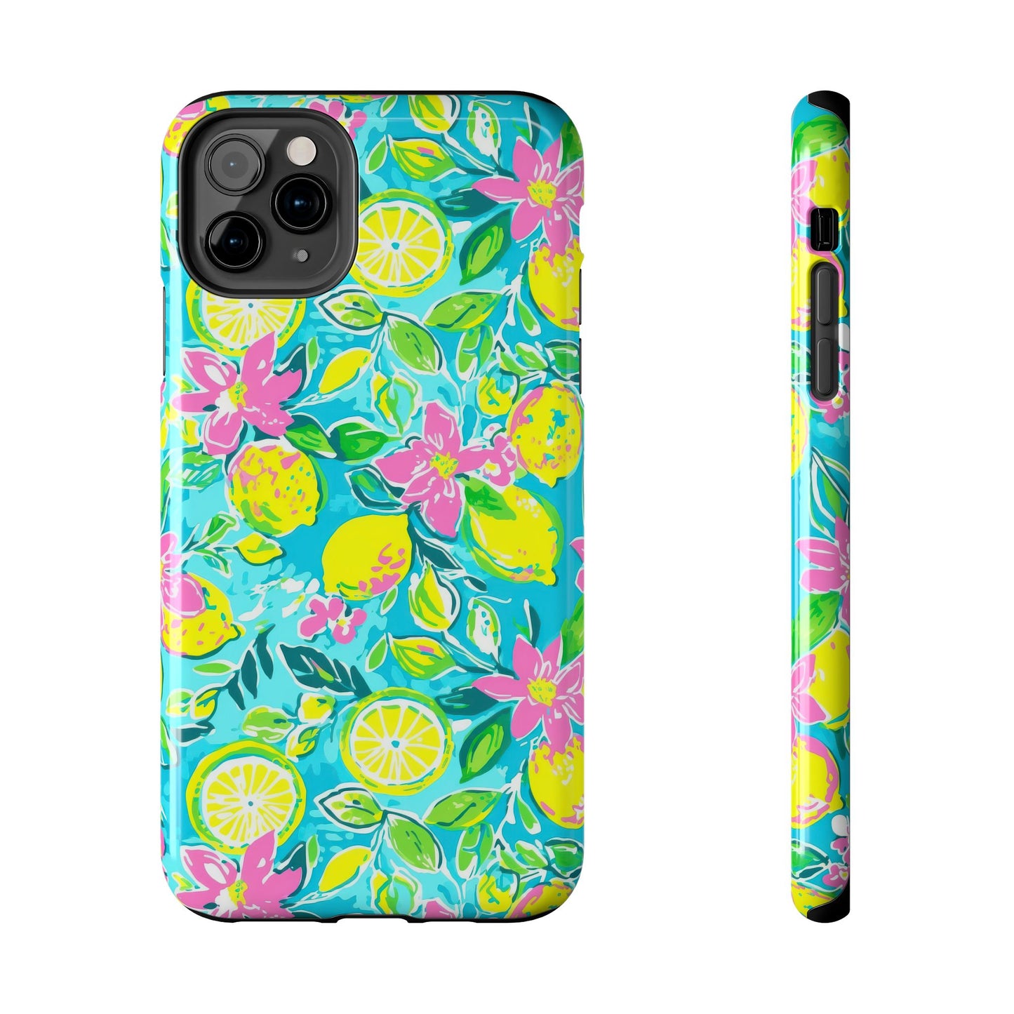 Lemon Floral Tough Phone Case