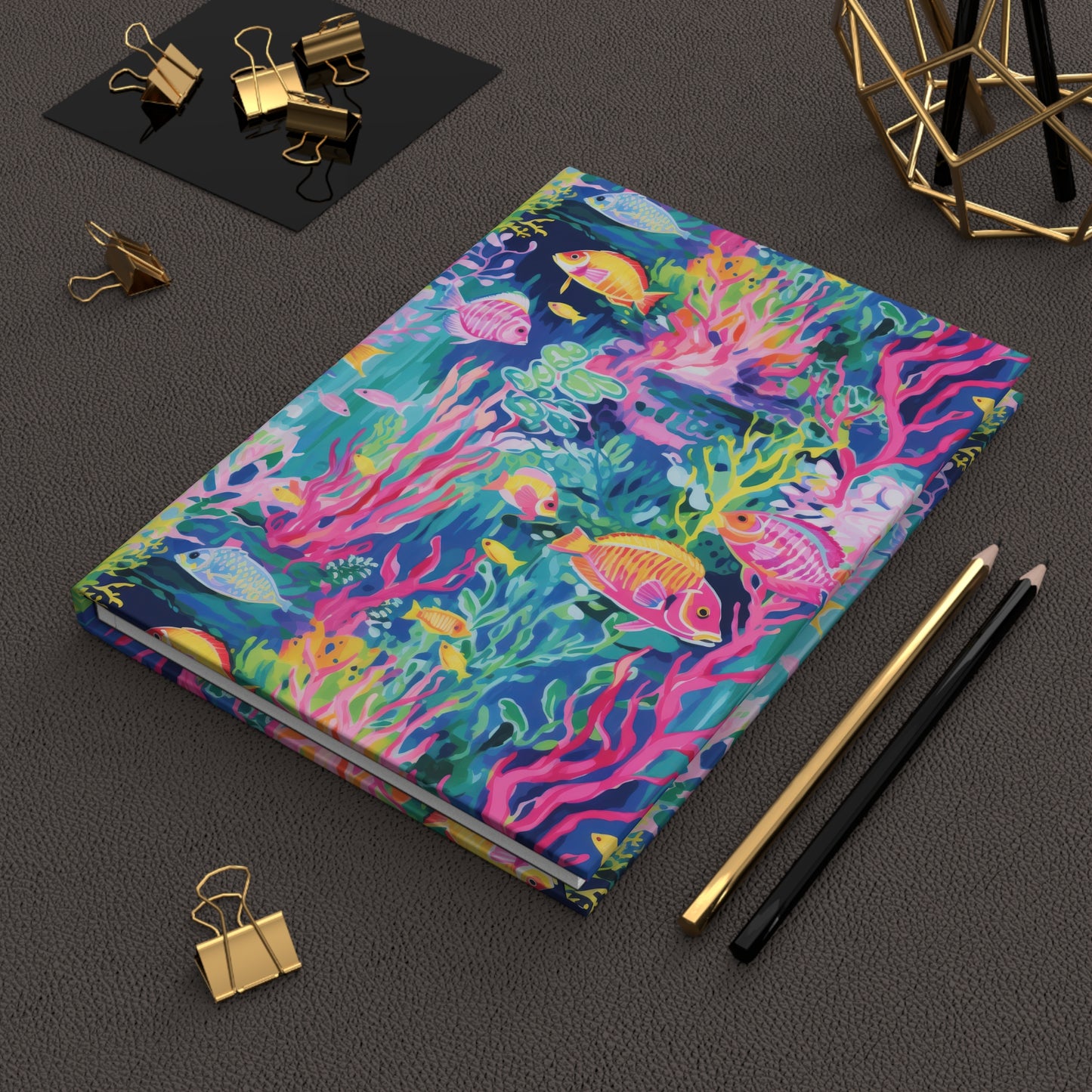Watercolor Fish Hardcover Journal