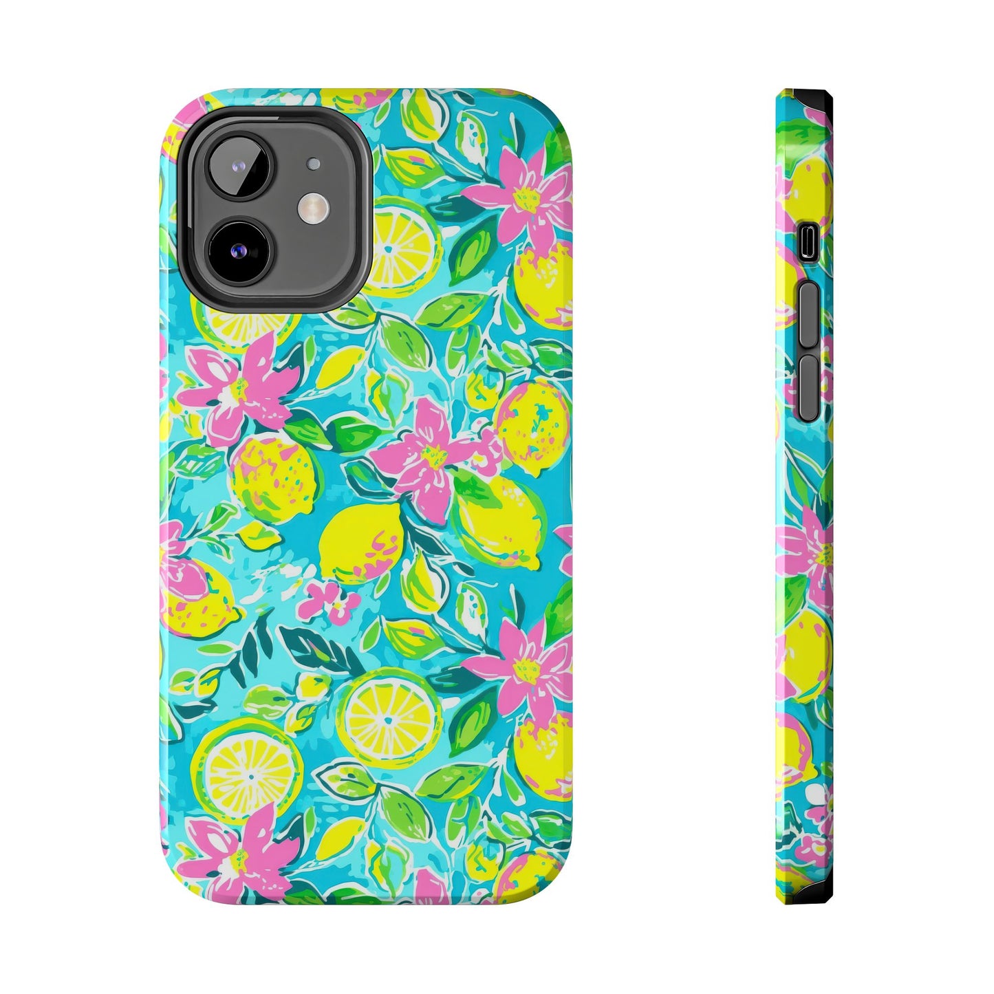 Lemon Floral Tough Phone Case