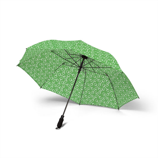 Green Equestrian Semi-Automatic Foldable Umbrella