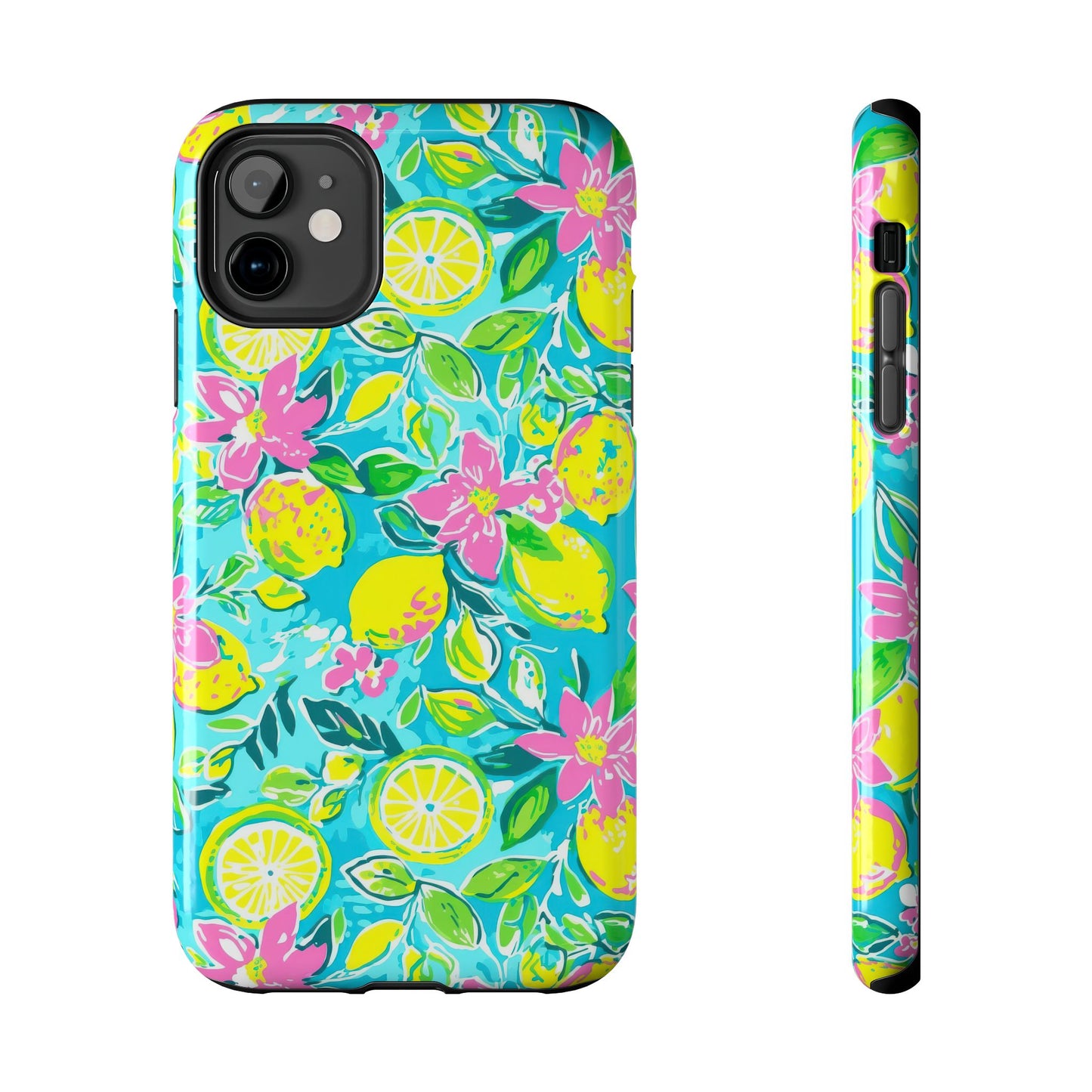 Lemon Floral Tough Phone Case