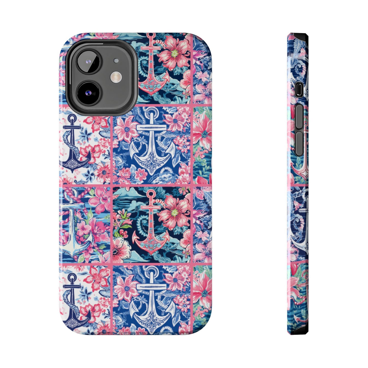 Floral Anchors Tough Phone Case