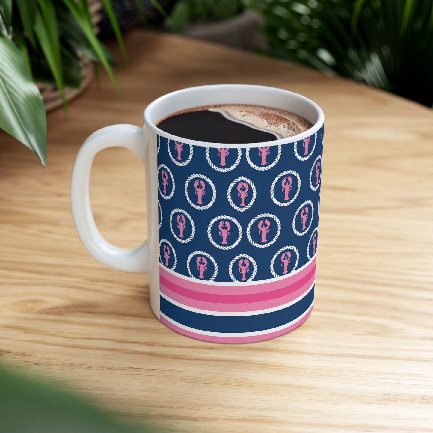 Preppy Lobsters Ceramic Mug