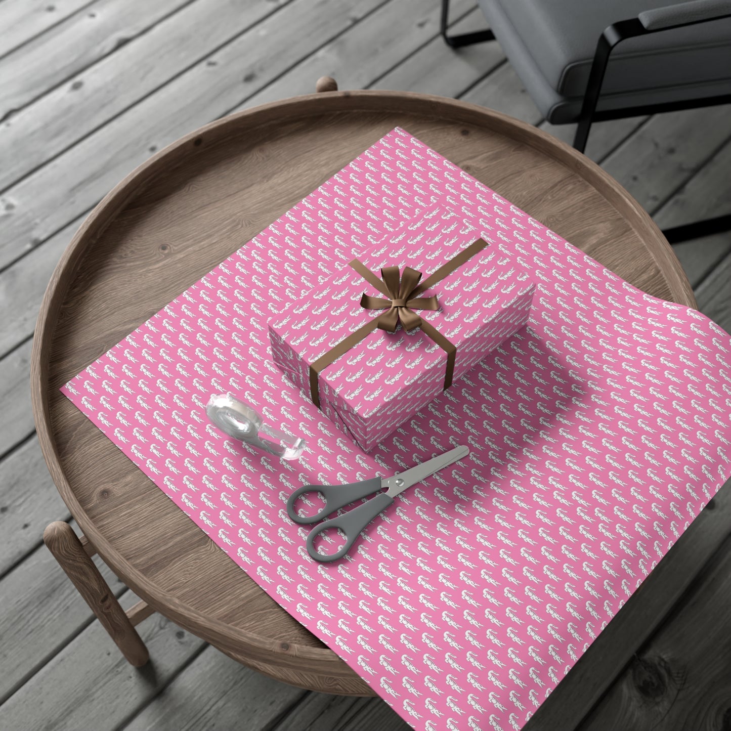 Pink Gator Gift Wrap