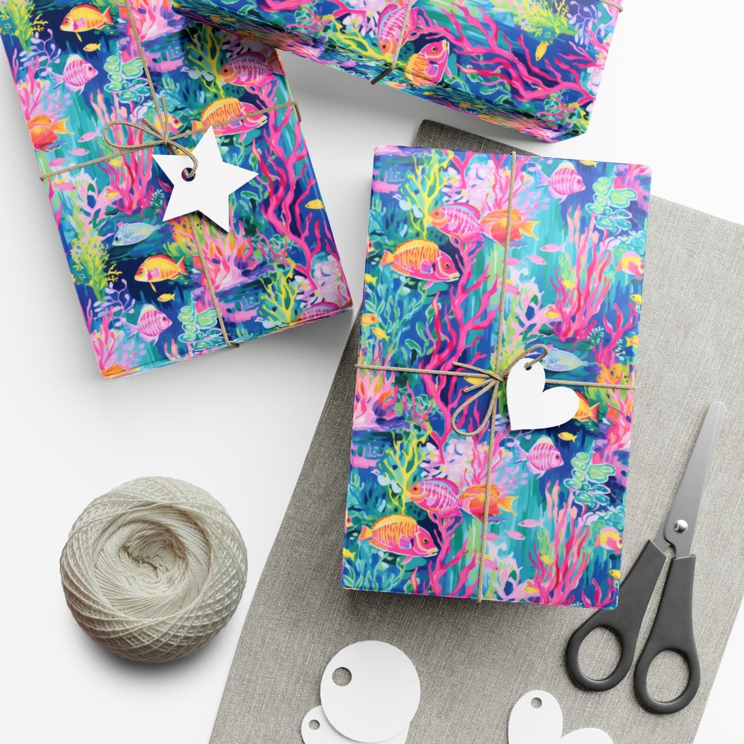 Watercolor Fish Pattern Gift Wrap