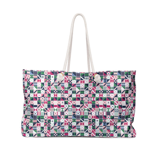 Equestrian Patchwork Weekender Bag