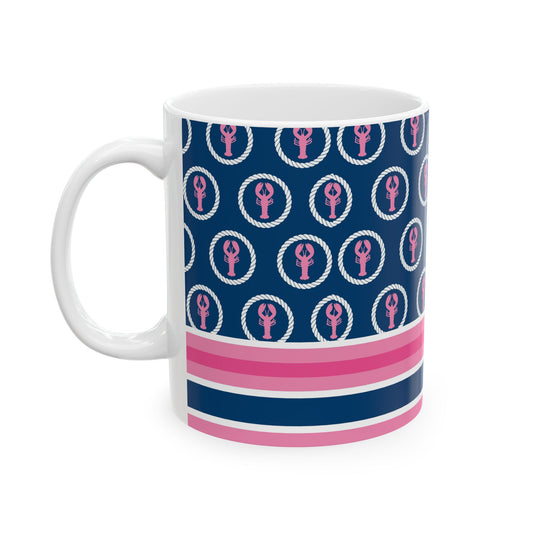 Preppy Lobsters Ceramic Mug