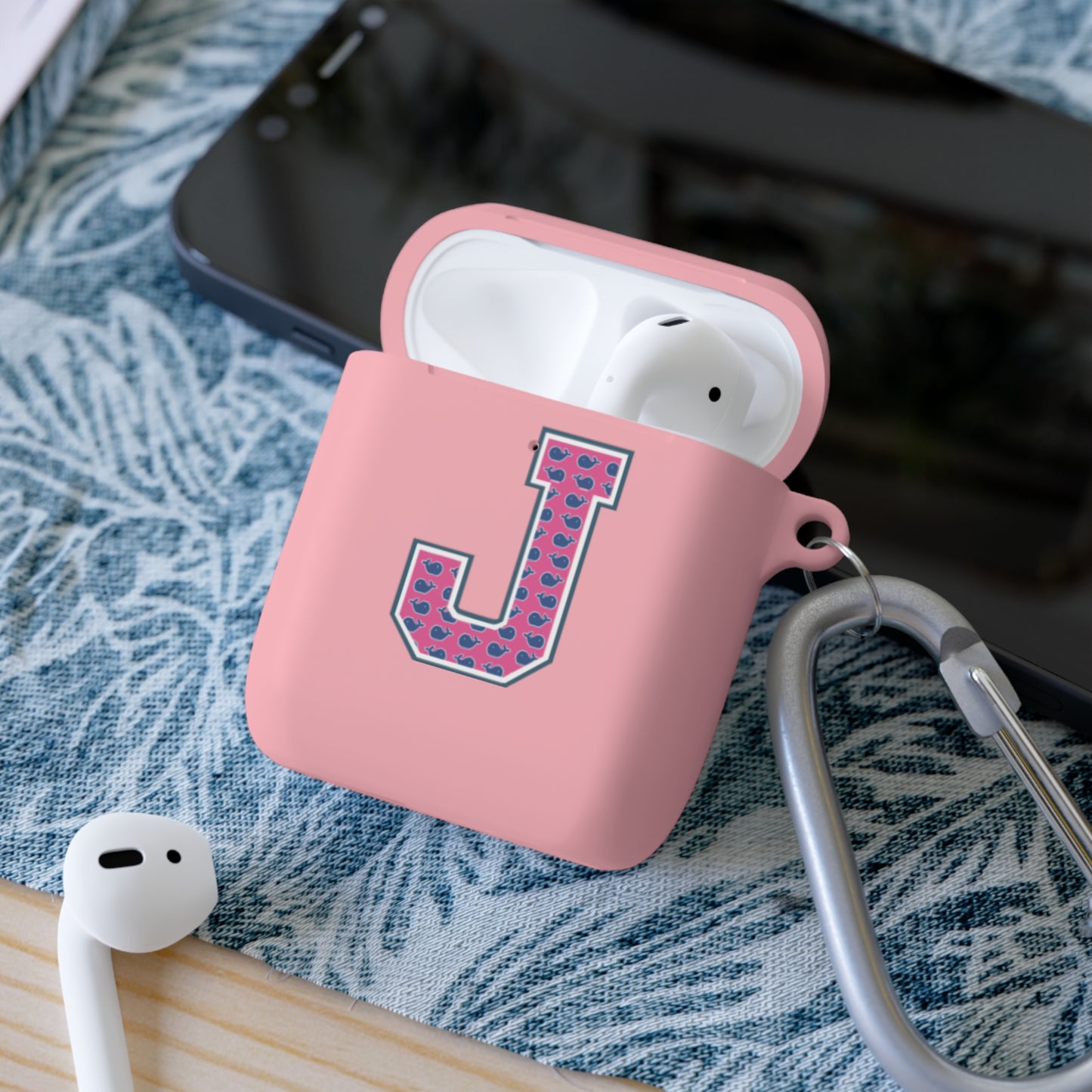 Preppy Letter J AirPods Case Cover