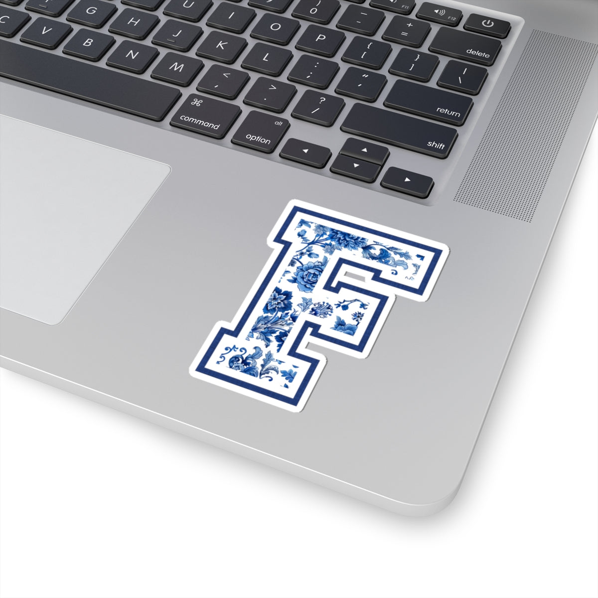 Chinoiserie Letter F Kiss Cut Sticker