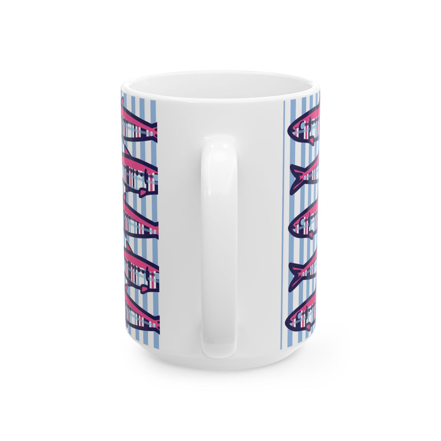Plaid Sardines Ceramic Mug