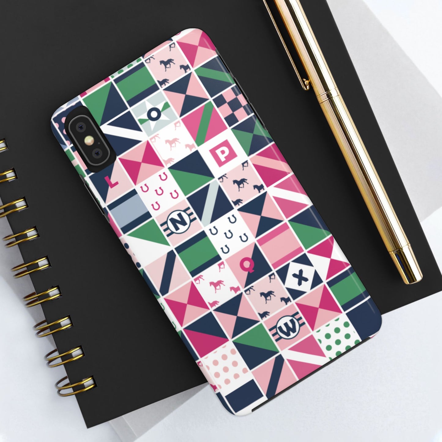 Equestrian Patchwork Tough Phone Case
