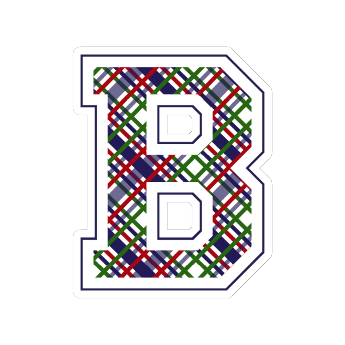 Equestrian Letter B Kiss Cut Sticker