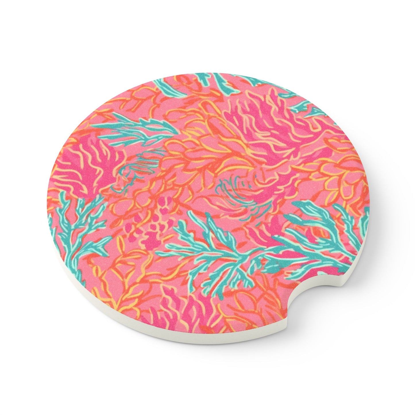 Coral Soapstone Car Coaster