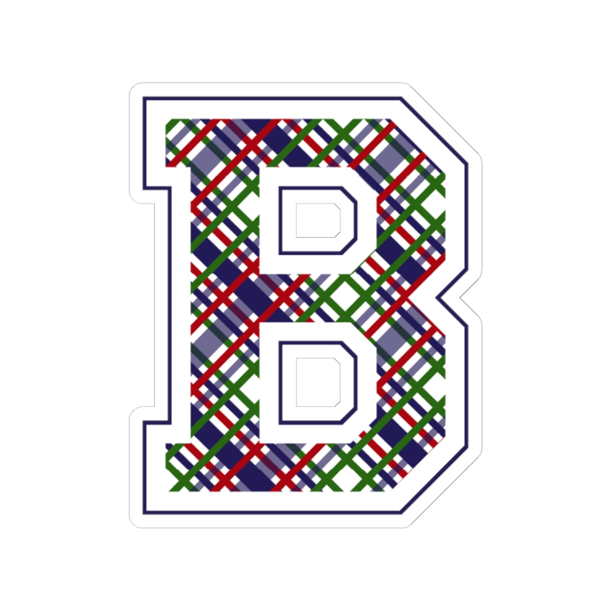 Equestrian Letter B Kiss Cut Sticker