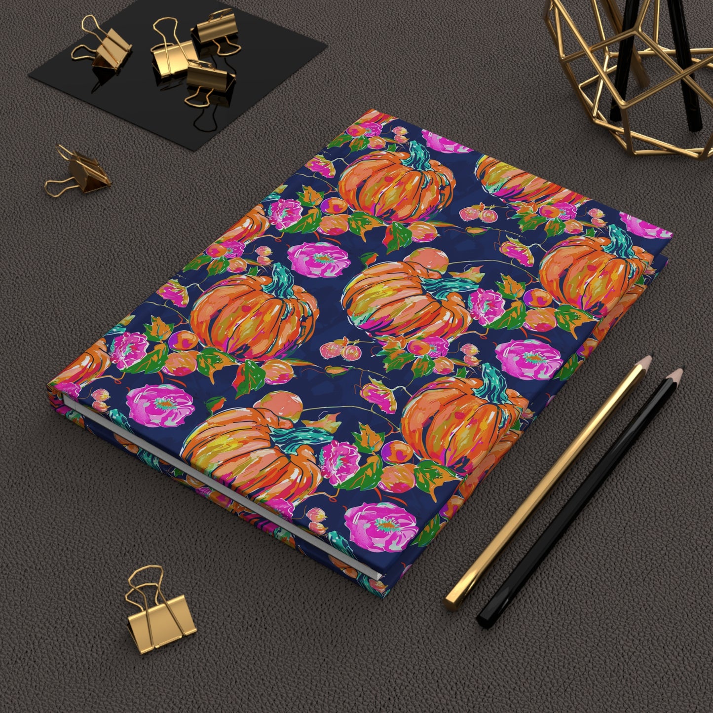 Fall Pumpkins Hardcover Journal