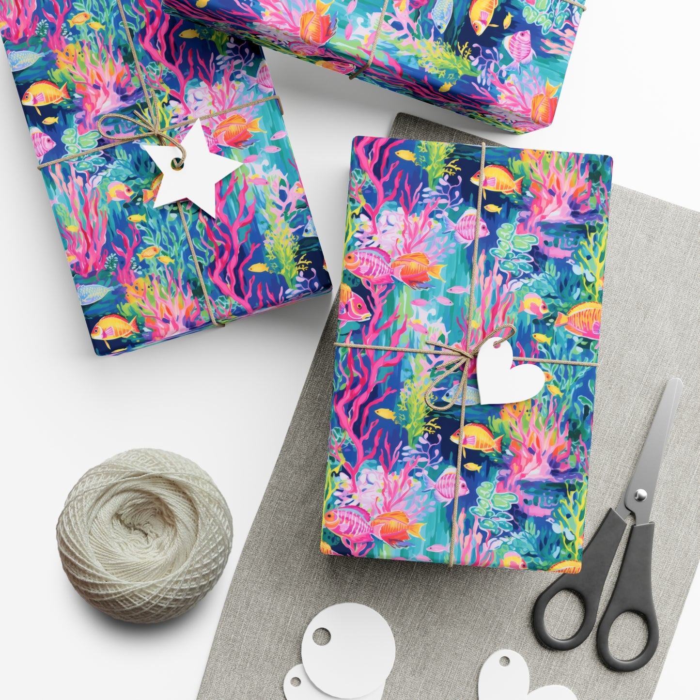 Watercolor Fish Pattern Gift Wrap