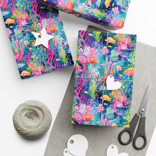 Watercolor Fish Pattern Gift Wrap