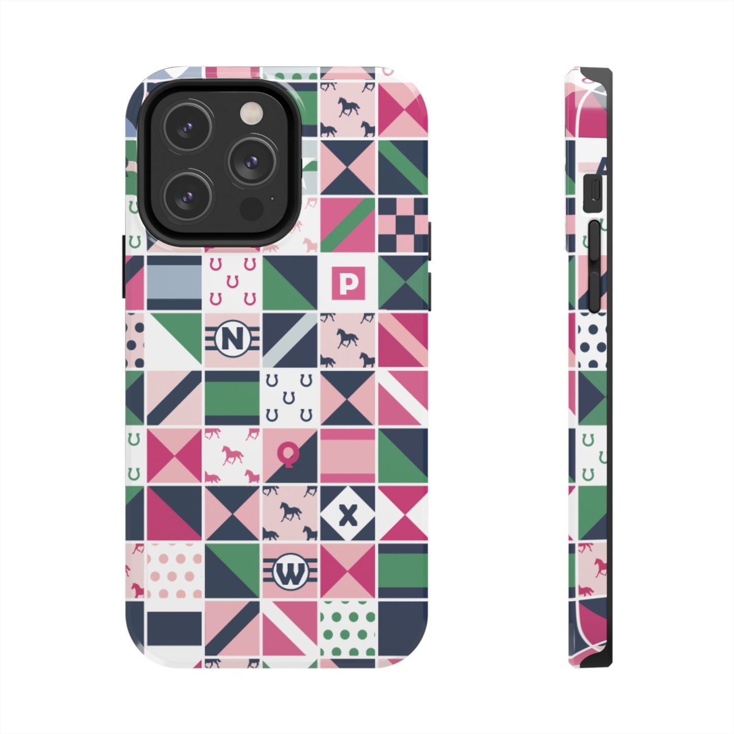 Equestrian Patchwork Tough Phone Case