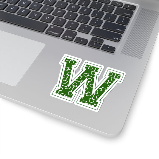 Equestrian Letter W Kiss Cut Sticker