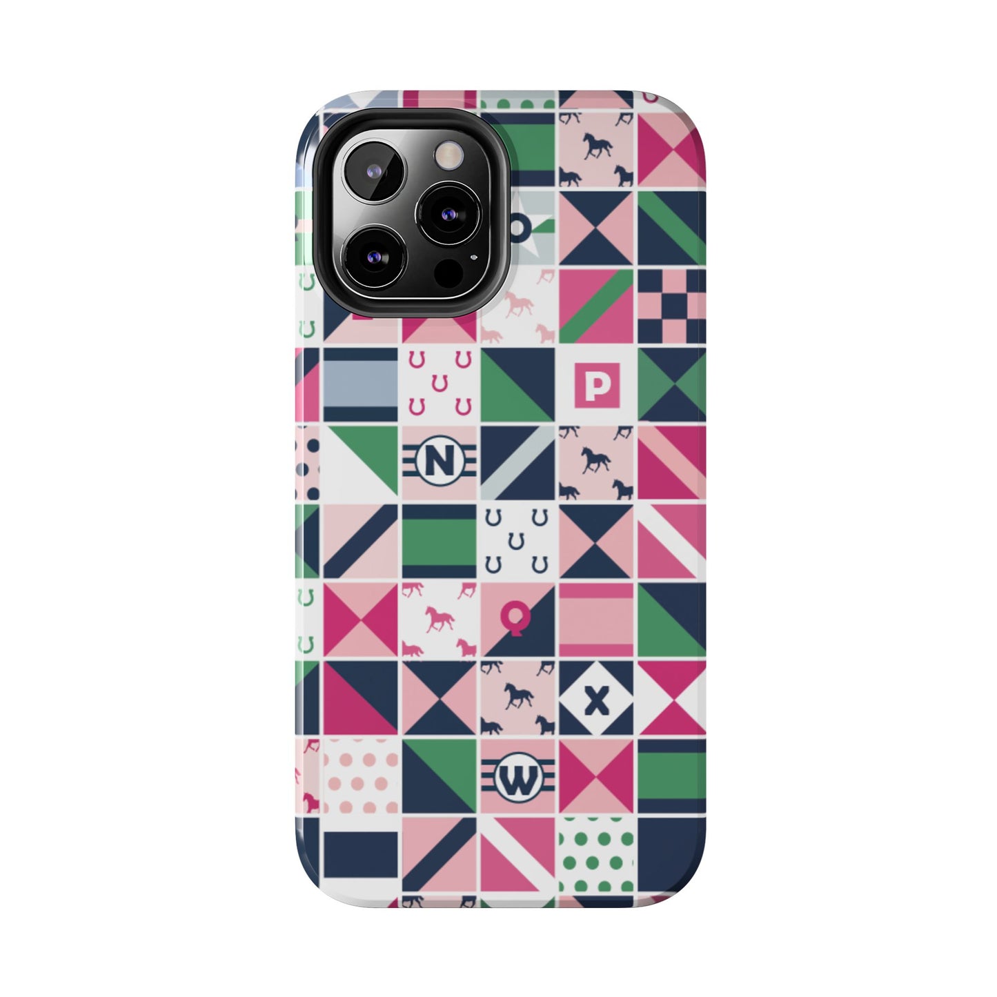 Equestrian Patchwork Tough Phone Case