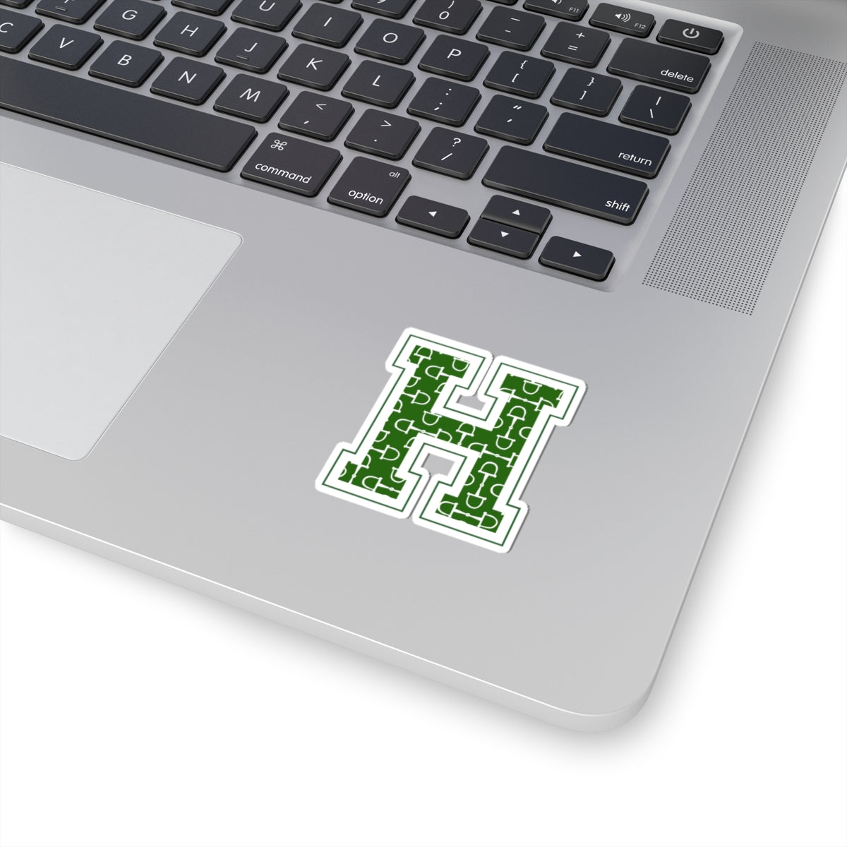 Equestrian Letter H Kiss Cut Sticker