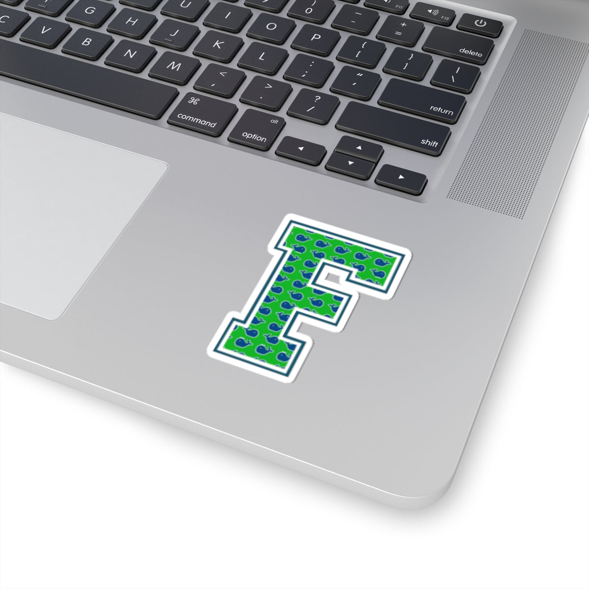 Preppy Letter F Kiss Cut Sticker