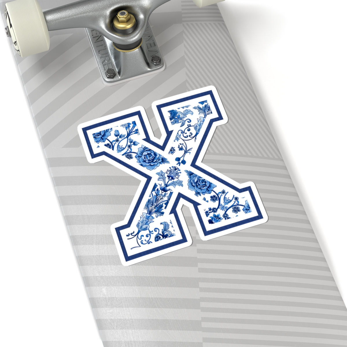 Chinoiserie Letter X Kiss Cut Sticker