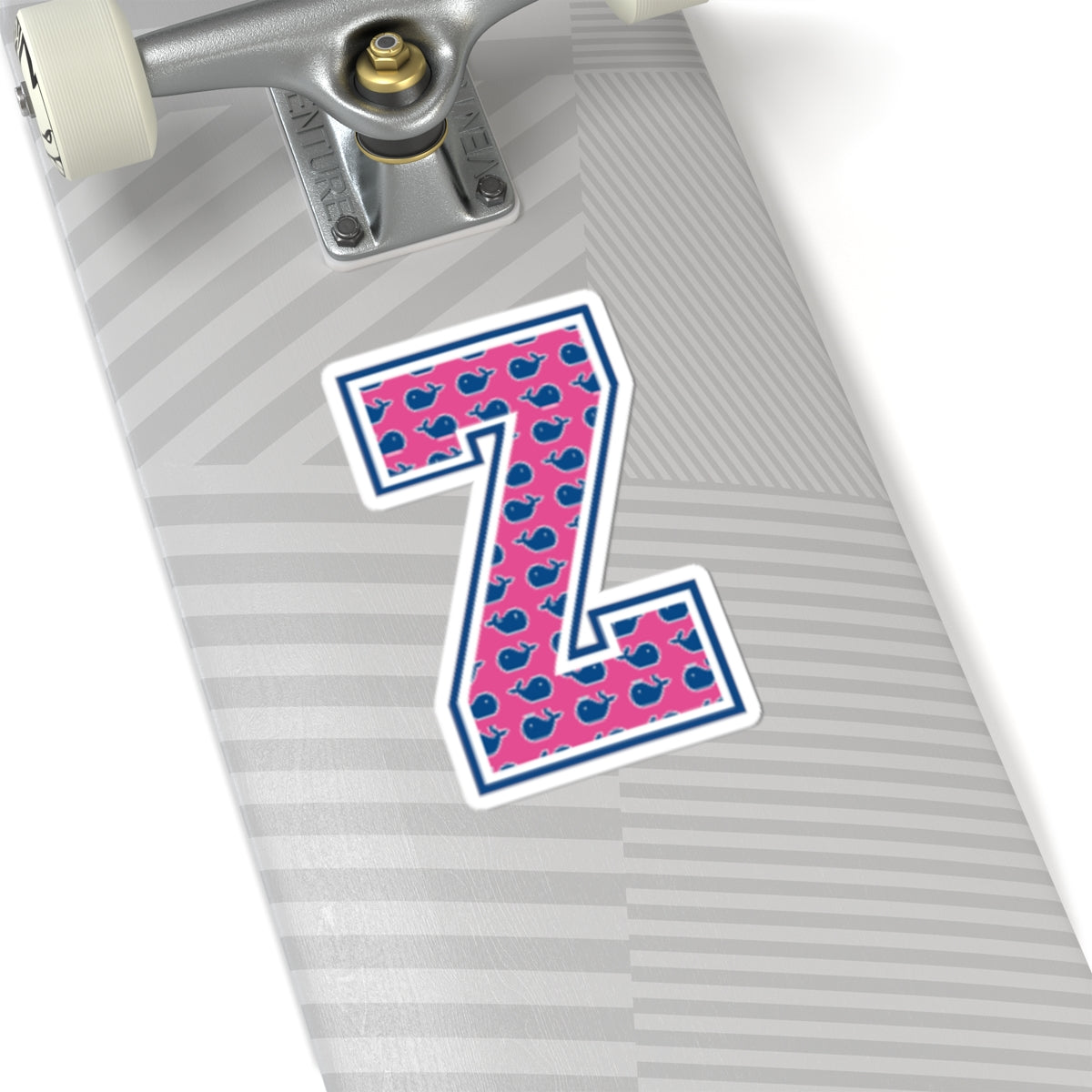 Preppy Letter Z Kiss Cut Sticker