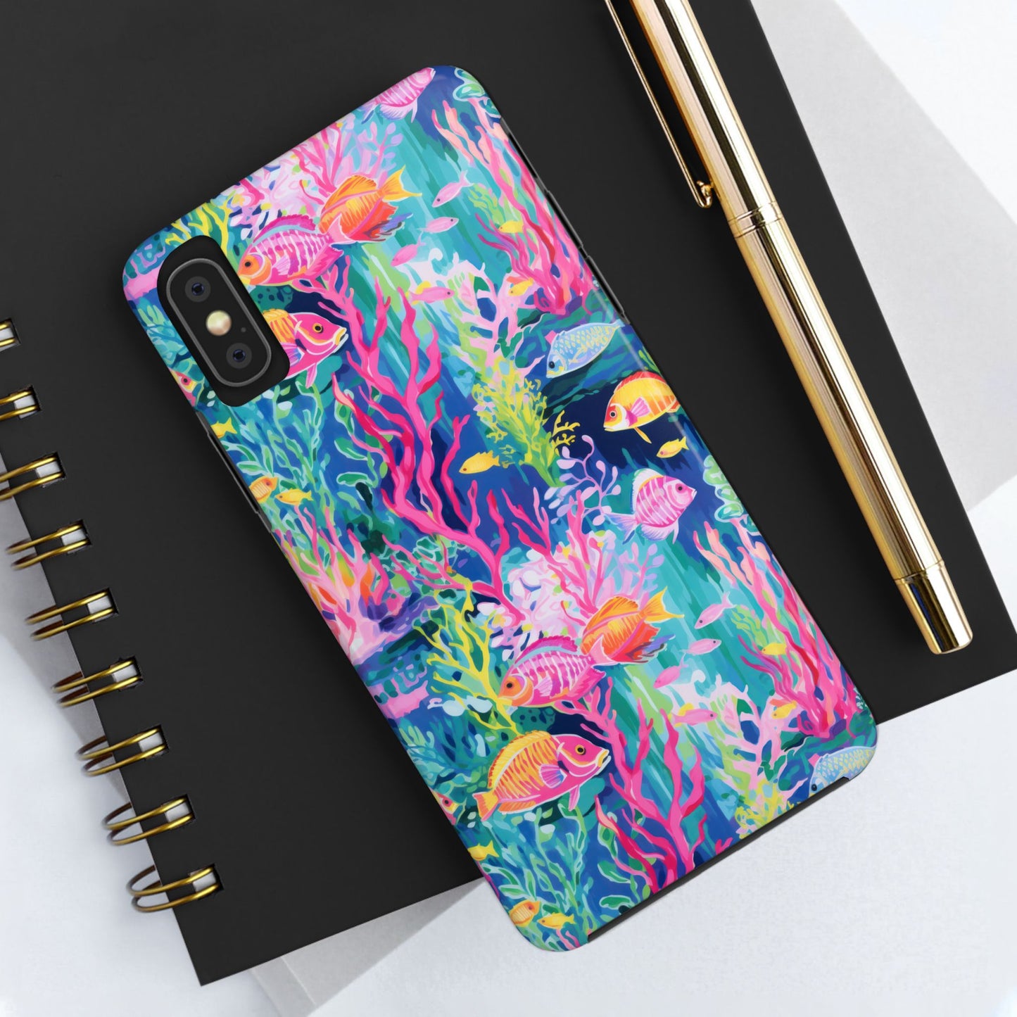 Watercolor Fish Tough Phone Case