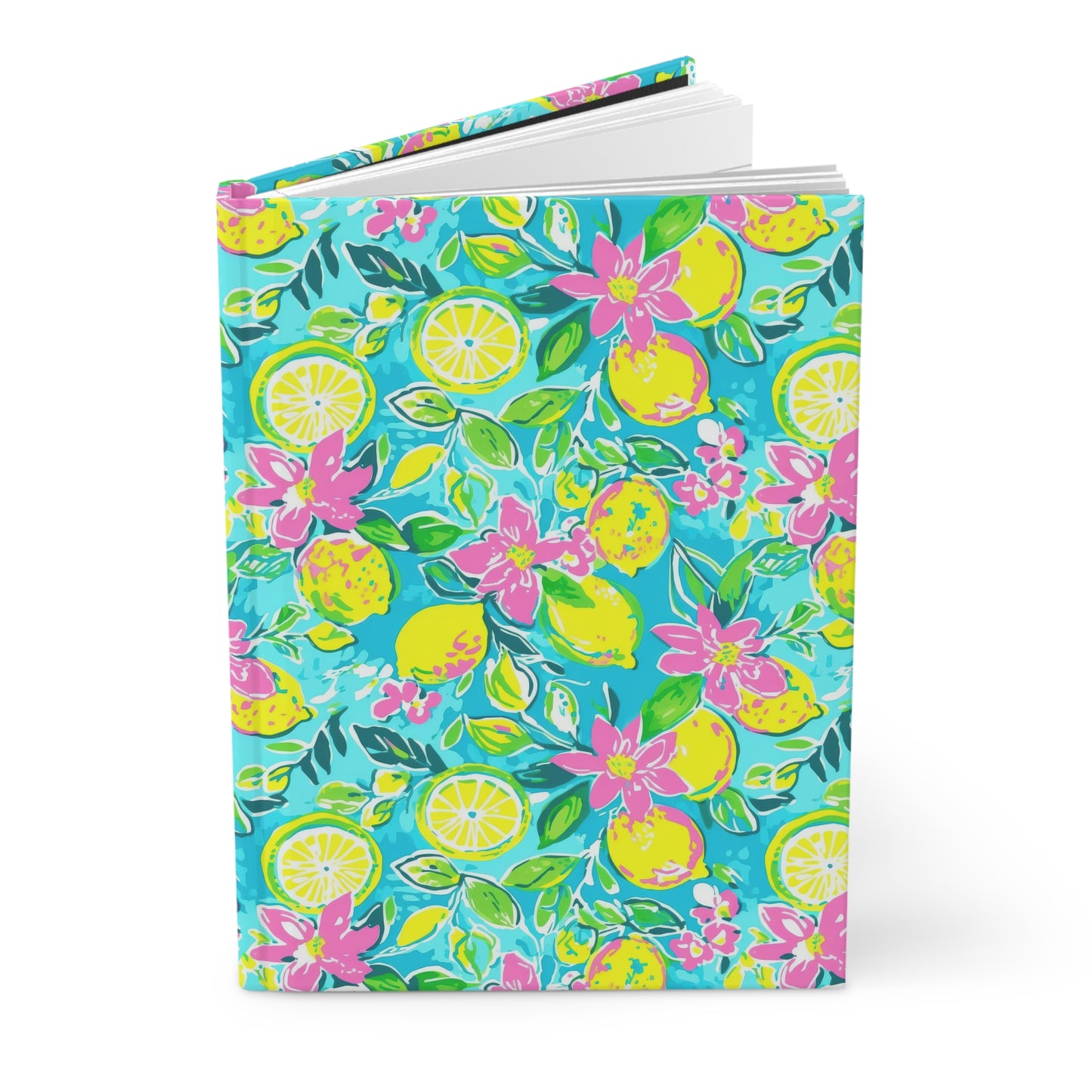 Lemon Floral Hardcover Journal