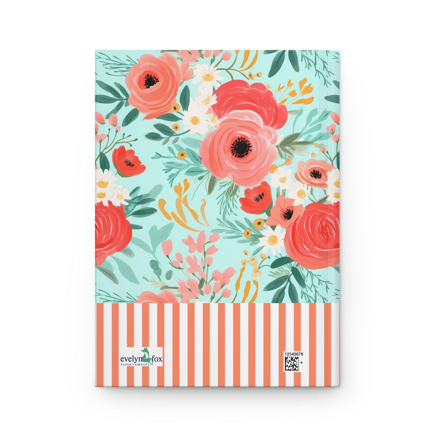 Coral Floral Hardcover Journal
