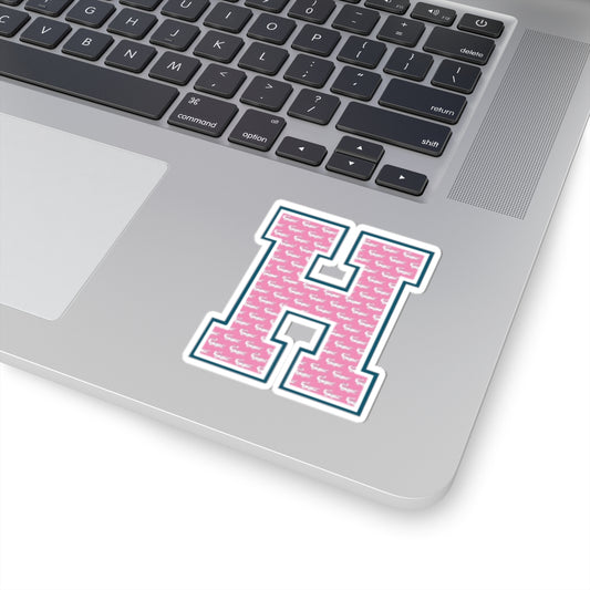 Preppy Letter H Kiss Cut Sticker